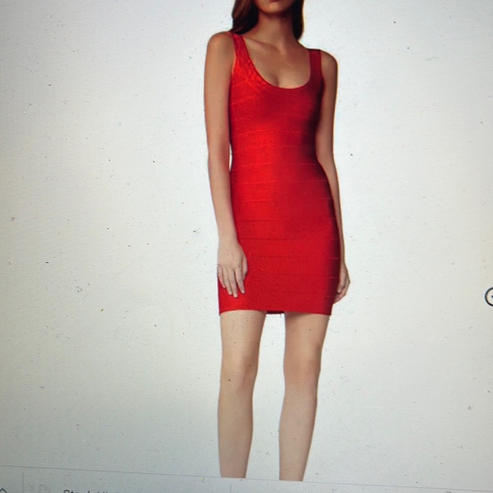 Deep Pink Herve Leger Bodycon Bandage Dress